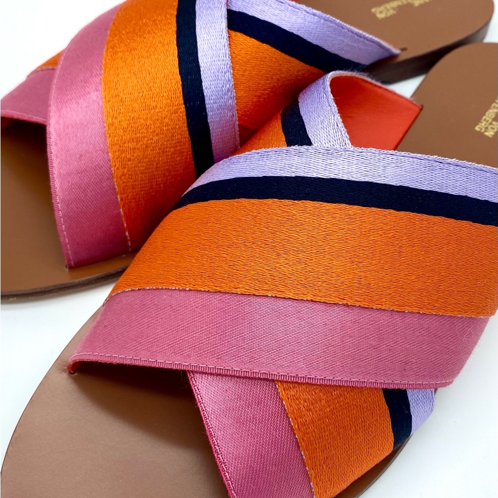 Diane Von Furstenberg Orange and Pink Sandals-New in Box - Picture 3 of 7